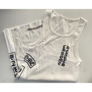 Chrome Hearts White 'Vertical Letters' Tank